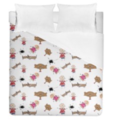 Children-wallpaper-background Duvet Cover (queen Size)