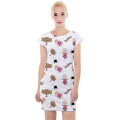 Children-wallpaper-background Cap Sleeve Bodycon Dress