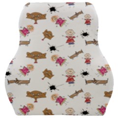 Children-wallpaper-background Car Seat Velour Cushion 