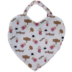 Children-wallpaper-background Giant Heart Shaped Tote