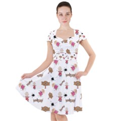 Children-wallpaper-background Cap Sleeve Midi Dress