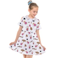 Children-wallpaper-background Kids  Short Sleeve Shirt Dress