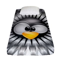 Owl-fluff-prance-animal-surprised Fitted Sheet (single Size)