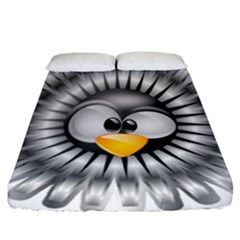 Owl-fluff-prance-animal-surprised Fitted Sheet (california King Size)