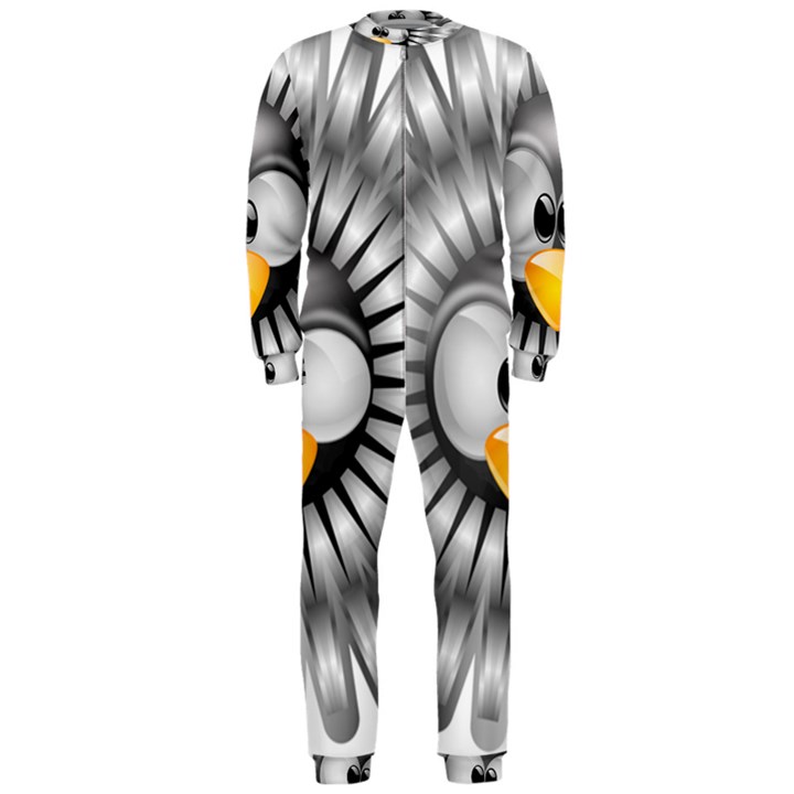 Owl-fluff-prance-animal-surprised OnePiece Jumpsuit (Men)