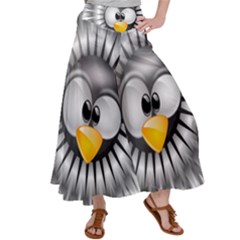 Owl-fluff-prance-animal-surprised Satin Palazzo Pants