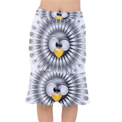 Owl-fluff-prance-animal-surprised Short Mermaid Skirt