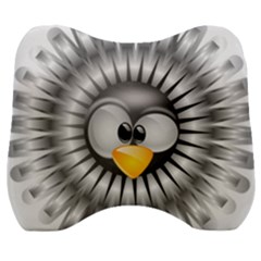 Owl-fluff-prance-animal-surprised Velour Head Support Cushion