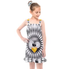 Owl-fluff-prance-animal-surprised Kids  Overall Dress by Jancukart