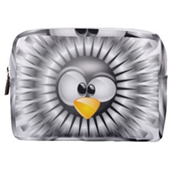 Owl-fluff-prance-animal-surprised Make Up Pouch (medium) by Jancukart