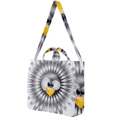 Owl-fluff-prance-animal-surprised Square Shoulder Tote Bag