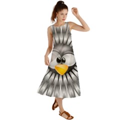 Owl-fluff-prance-animal-surprised Summer Maxi Dress by Jancukart