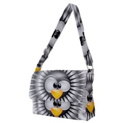 Owl-fluff-prance-animal-surprised Full Print Messenger Bag (m)