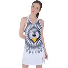 Owl-fluff-prance-animal-surprised Racer Back Mesh Tank Top