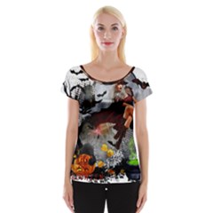 Halloween Cap Sleeve Top