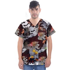 Halloween Men s V-neck Scrub Top