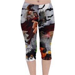 Halloween Velvet Capri Leggings 