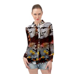 Halloween Long Sleeve Chiffon Shirt