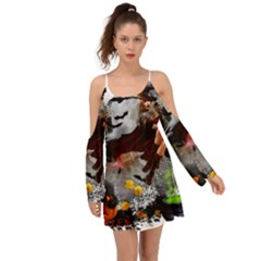 Halloween Kimono Sleeves Boho Dress