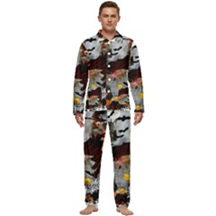 Halloween Men s Long Sleeve Velvet Pocket Pajamas Set