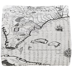 Florida-map-antique-line-art Seat Cushion