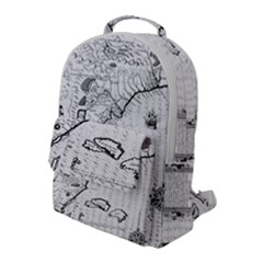 Florida-map-antique-line-art Flap Pocket Backpack (large)