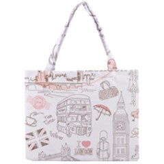 I Love London Drawing Mini Tote Bag by Jancukart