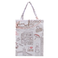 I Love London Drawing Classic Tote Bag by Jancukart