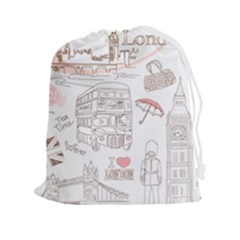 I Love London Drawing Drawstring Pouch (2xl)