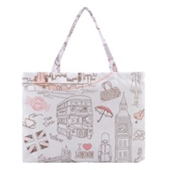 I Love London Drawing Medium Tote Bag by Jancukart