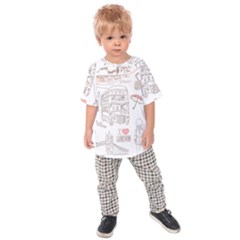 I Love London Drawing Kids  Raglan Tee