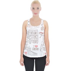 I Love London Drawing Piece Up Tank Top