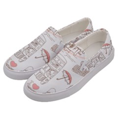 I Love London Drawing Men s Canvas Slip Ons