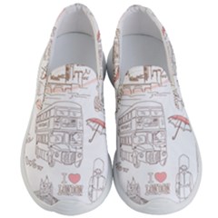 I Love London Drawing Men s Lightweight Slip Ons