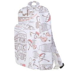 I Love London Drawing Double Compartment Backpack by Jancukart