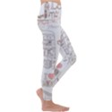 I Love London Drawing Kids  Lightweight Velour Leggings View3