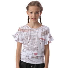 I Love London Drawing Kids  Cut Out Flutter Sleeves