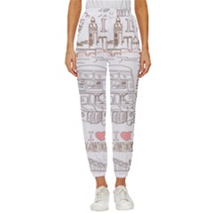 I Love London Drawing Cropped Drawstring Pants