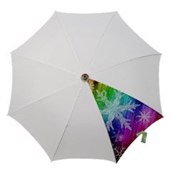 Christmas-snowflake-background Hook Handle Umbrellas (small)