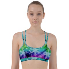 Christmas-snowflake-background Line Them Up Sports Bra by Jancukart