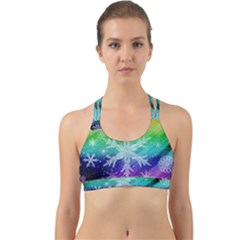 Christmas-snowflake-background Back Web Sports Bra by Jancukart