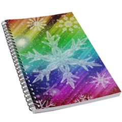 Christmas-snowflake-background 5 5  X 8 5  Notebook by Jancukart