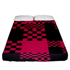 Cube-square-block-shape-creative Fitted Sheet (king Size) by Amaryn4rt