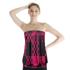 Cube-square-block-shape-creative Strapless Top by Amaryn4rt