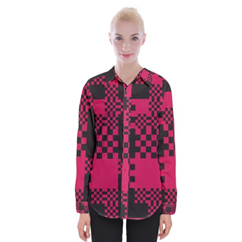 Cube-square-block-shape-creative Womens Long Sleeve Shirt by Amaryn4rt