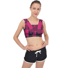 Cube-square-block-shape-creative V-back Sports Bra by Amaryn4rt