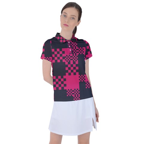 Cube-square-block-shape-creative Women s Polo Tee by Amaryn4rt