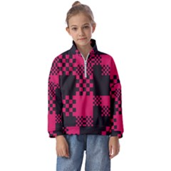 Cube-square-block-shape-creative Kids  Half Zip Hoodie by Amaryn4rt