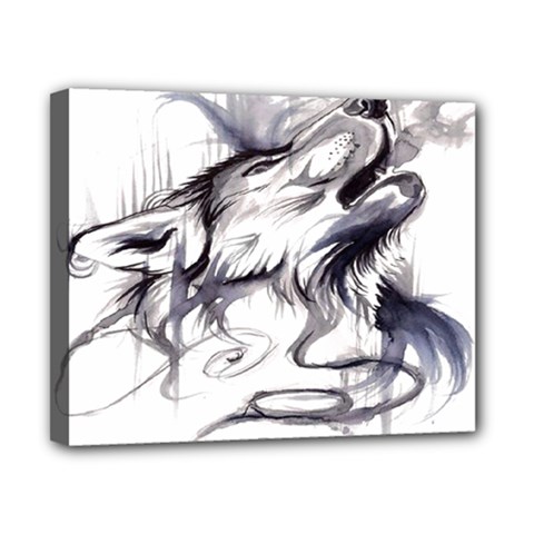 Tattoo-ink-flash-drawing-wolf Canvas 10  X 8  (stretched)