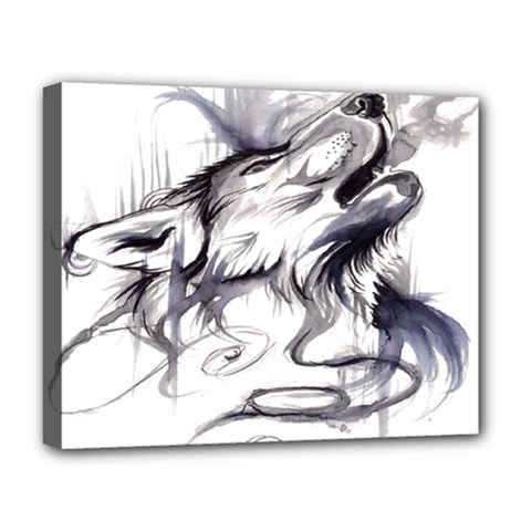 Tattoo-ink-flash-drawing-wolf Deluxe Canvas 20  X 16  (stretched)